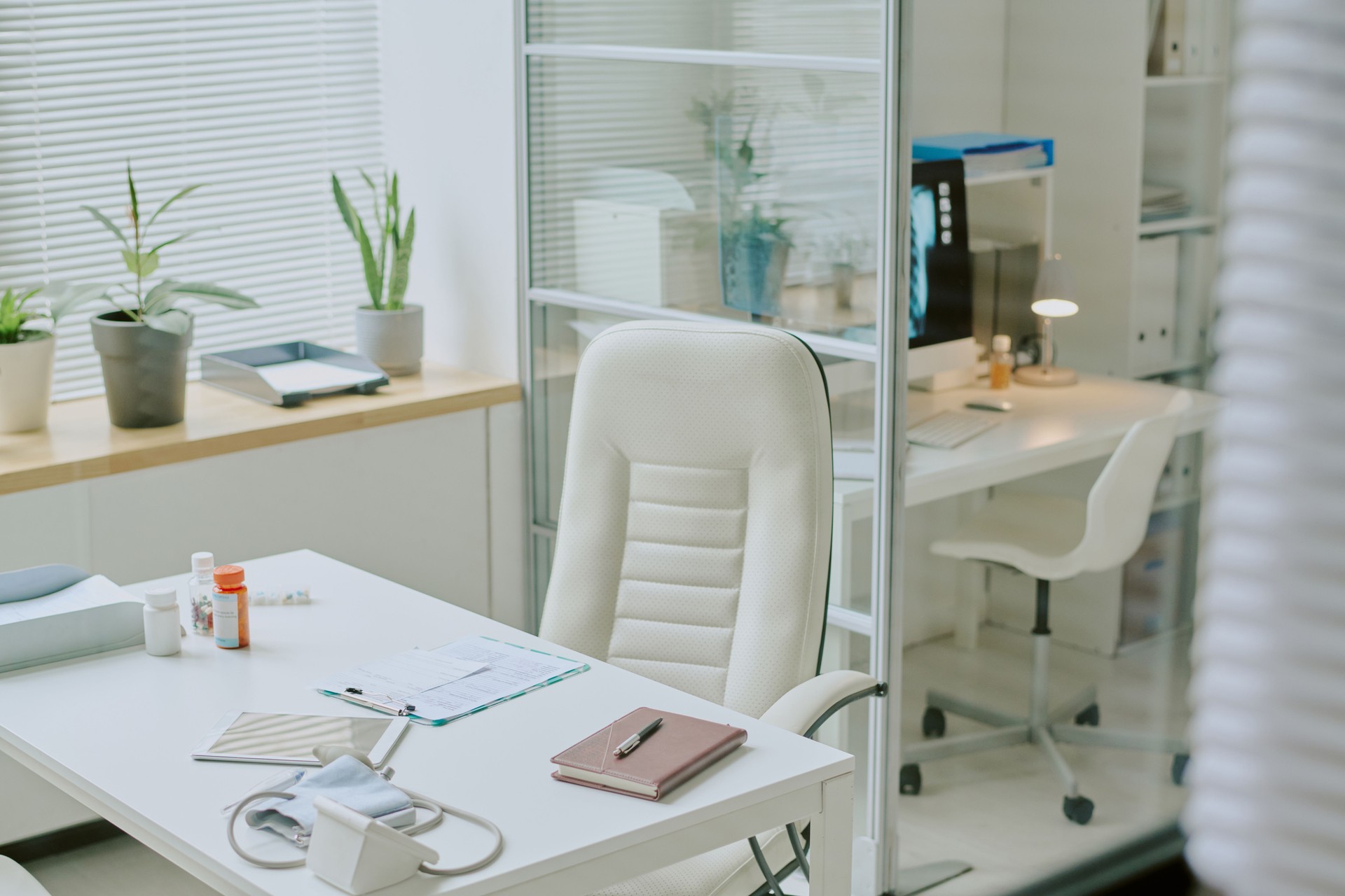 Modern Medical Office with Clean White Decor